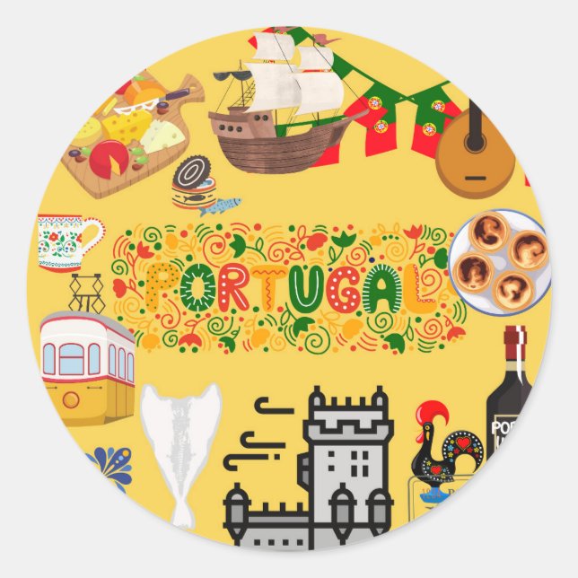 Sticker Rond Portugal (Devant)