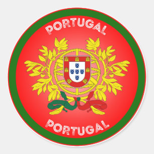 Sticker Rond Portugal Armoiries en forme de cercle