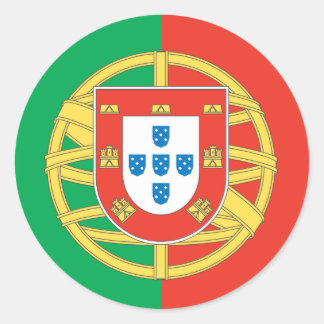 Sticker Rond Portugal Pays Drapeau