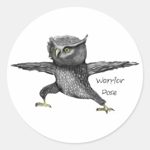 Sticker Rond Pose de guerrier
