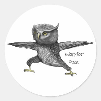 Sticker Rond Pose de guerrier