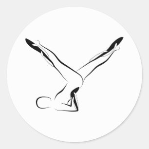 Sticker Rond Pose de Pilates