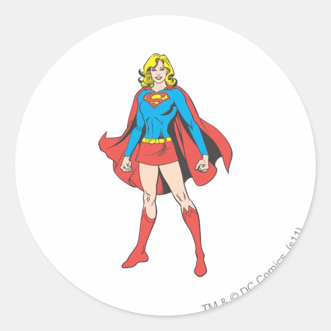 Sticker Rond Pose Supergirl 5 (Devant)