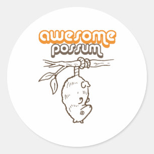 Sticker Rond Possum génial