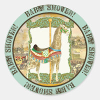 Poster de cirque vintage, Baby shower de girafe