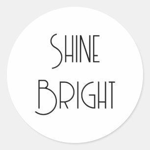 Sticker Rond Poster de citation inspirante Art Déco, Motivation