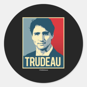 Sticker Rond Poster de propagande Trudeau -.png