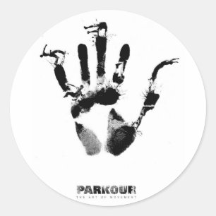 Sticker Rond Poster Parkour