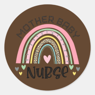 Sticker Rond Postpartum Mère Bébé Infirmière Postpartum Infirmi