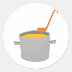 Sticker Rond Pot à soupe