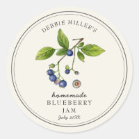 Pot de confiture de myrtille de style vintage sur