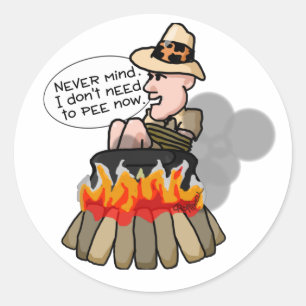 Sticker Rond Pot de cuisine de cannibale