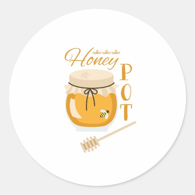 Sticker Rond Pot de miel (Devant)