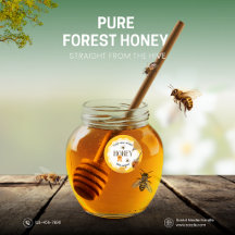 Pot de miel abeille miel nid d'abeille rucher