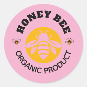 Sticker Rond Pot de miel abeille miel ruche Apiculture