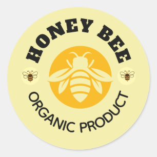 Sticker Rond Pot de miel abeille miel ruche Apiculture