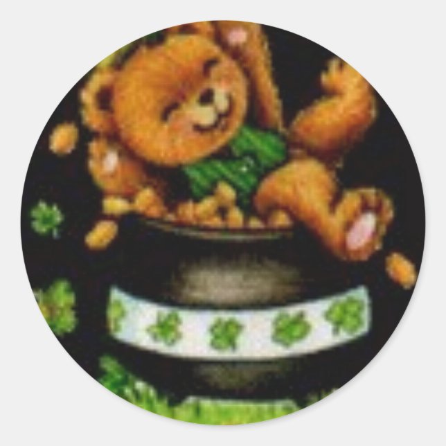 Sticker Rond Pot d'ours (Devant)