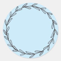 Pot en verre bleu clair/ Couronne de fines herbes