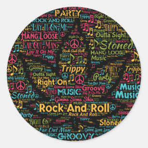 Sticker Rond Pot Pot Pot Pot Arte Word