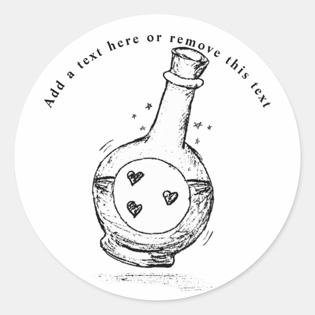Sticker Rond Potion magique (Devant)