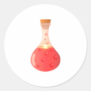 Sticker Rond Potion rouge