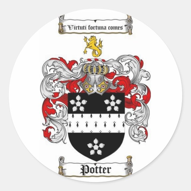 Sticker Rond Potter Family Crest (Devant)