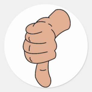 Sticker Rond Pouce vers le bas