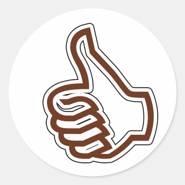 Sticker Rond Pouce vers le haut (Devant)