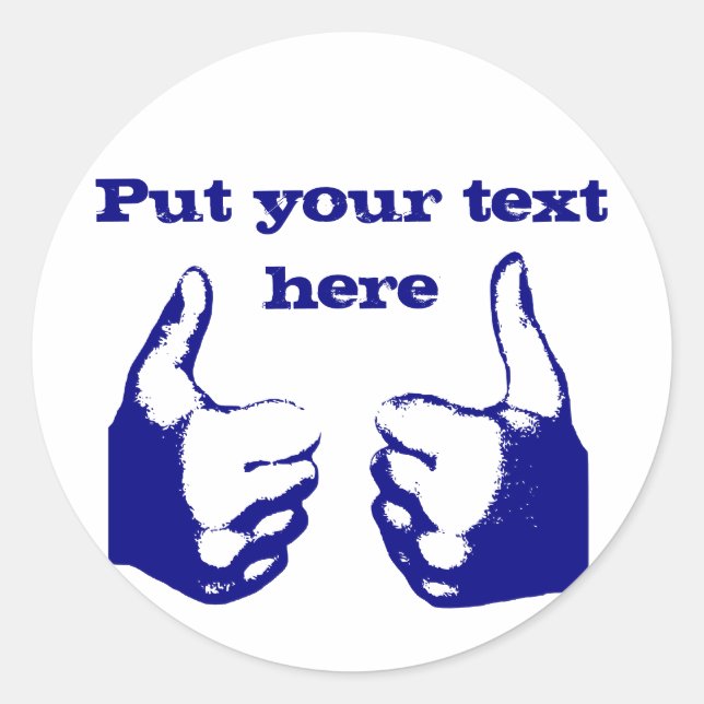 Sticker Rond Pouce vers le haut (Devant)