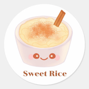Sticker Rond Pouding au riz doux Arroz Con Leche Mexicano