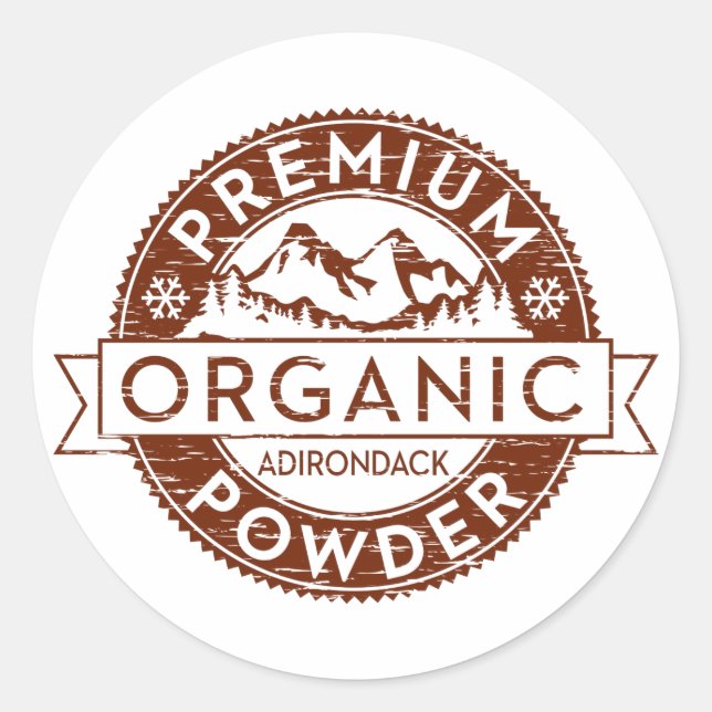 Sticker Rond Poudre Adirondack Bio Premium (Devant)