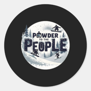 Sticker Rond Poudre Au Peuple - Snowboard Tee 1