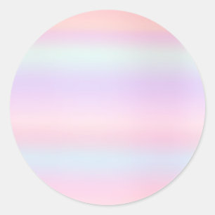 Sticker Rond Poudre de blush pastel ombré rose licorne bleue 