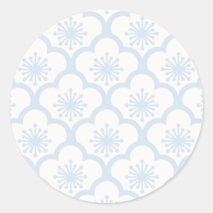 Sticker Rond Poudre de Sakura Bleu Douce - Neutre