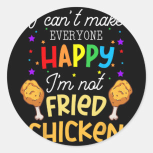Sticker Rond Poulet frit Chickenarians Mariné Repas juteux C