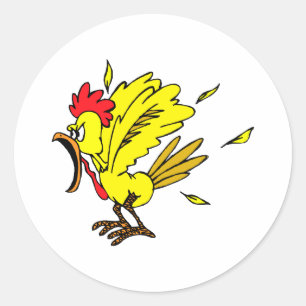 Sticker Rond Poulet pas cher