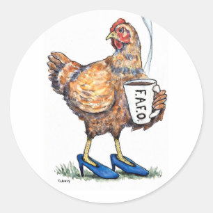 Sticker Rond Poulette Dissent