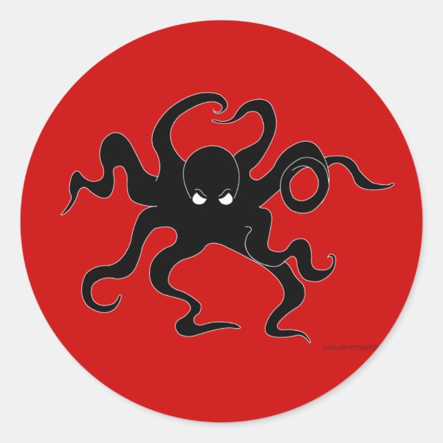 Sticker Rond poulpe (Devant)