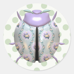 Sticker Rond Poupée de Ladybug