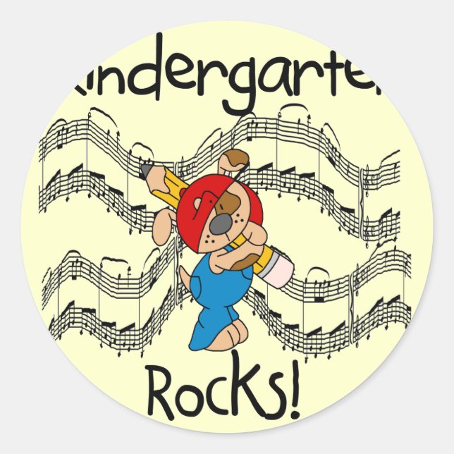 Sticker Rond Poupée jardin d'enfants Rocks T-shirts et cadeaux (Devant)
