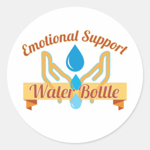 Sticker rond pour bouteille d'eau de support émoti