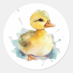 Sticker rond pour canard bébé