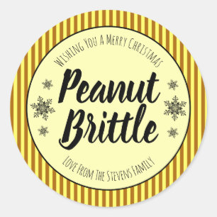 Sticker Rond Pour Christmas Peanut Brittle