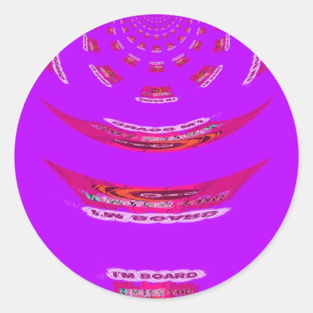 Sticker Rond Pour drôle, je me manque de toi (Devant)