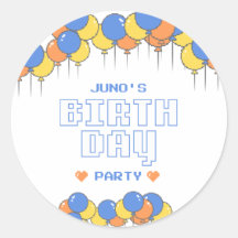 Sticker rond pour fête d'anniversaire | Rétro
