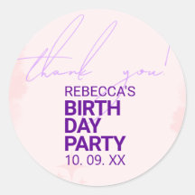 Sticker rond pour Filles fête d'anniversaire | Béb