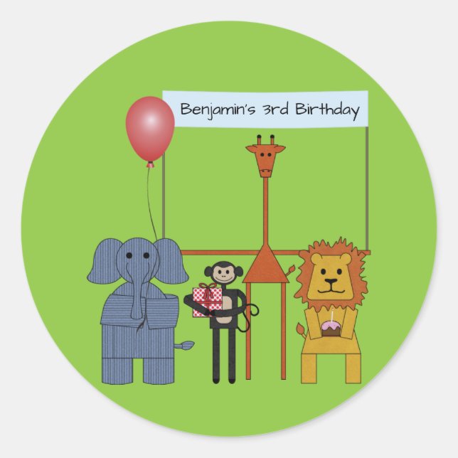 Sticker rond pour la fête d'anniversaire de la Jun (Devant)