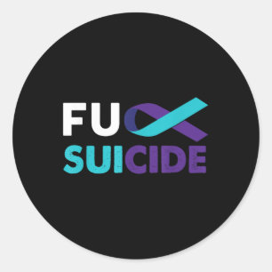Sticker Rond Pour la prise de conscience du suicide Shirt Suppo