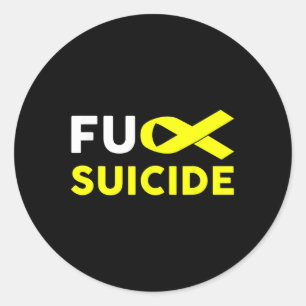 Sticker Rond Pour la prise de conscience du suicide Shirt Suppo