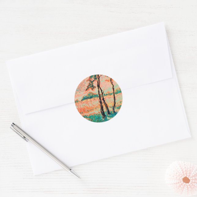 Sticker Rond Pour l'amour de l'été (Enveloppe)